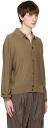 LEMAIRE Beige Convertible Collar Cardigan