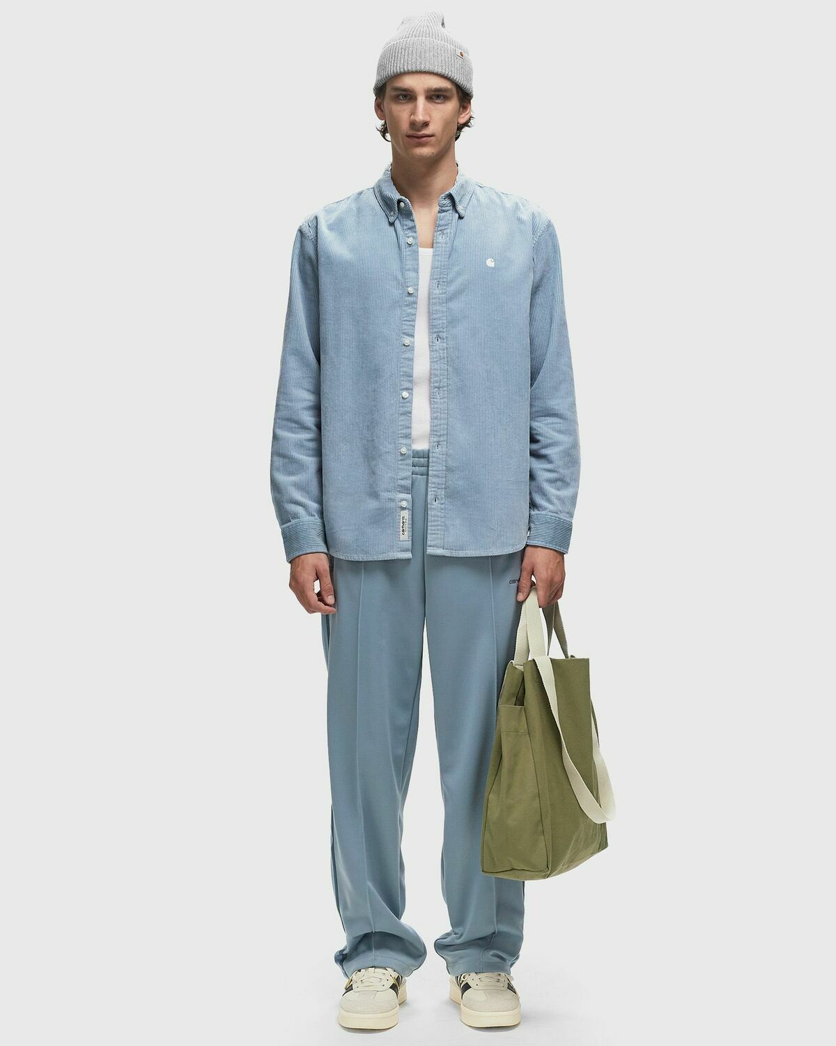 Carhartt WIP/長袖シャツ MADISON CORD SHIRT Carhartt Wip L/S Madison Cord Shirt Blue Longsleeves Carhartt WIP