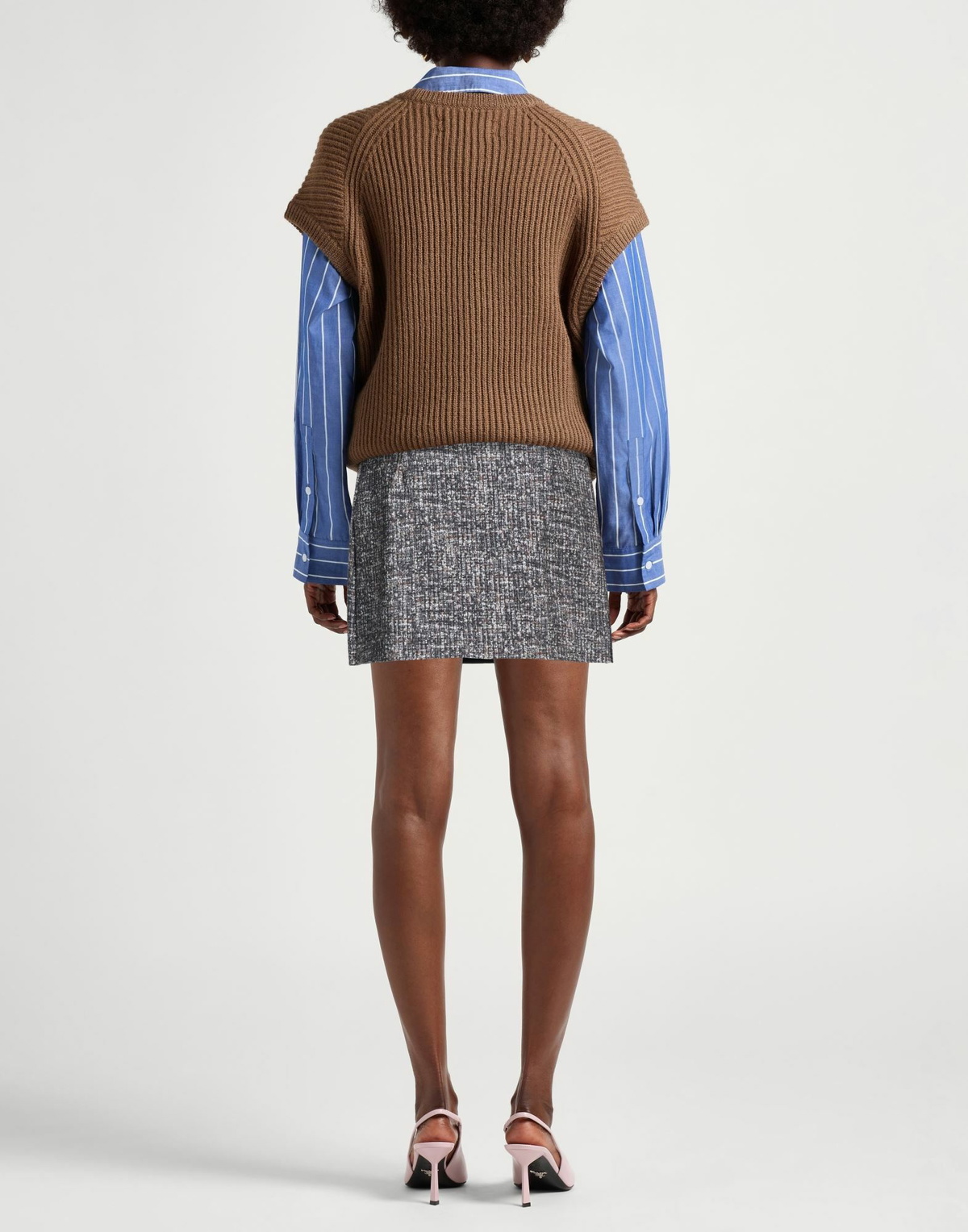 Chiara Boni La Petite Robe Womens Mini skirt in Grey