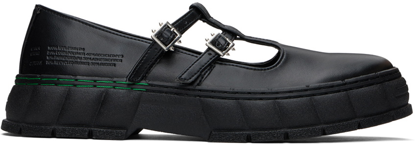 Virón Black 2001 Apple Mary Jane Loafers