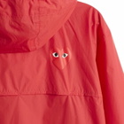Comme des Garçons Play K-Way Emblem Full Zip Jacket in Red