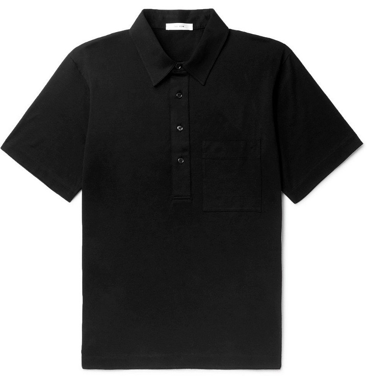 Photo: The Row - Si Cotton-Jersey Polo Shirt - Black