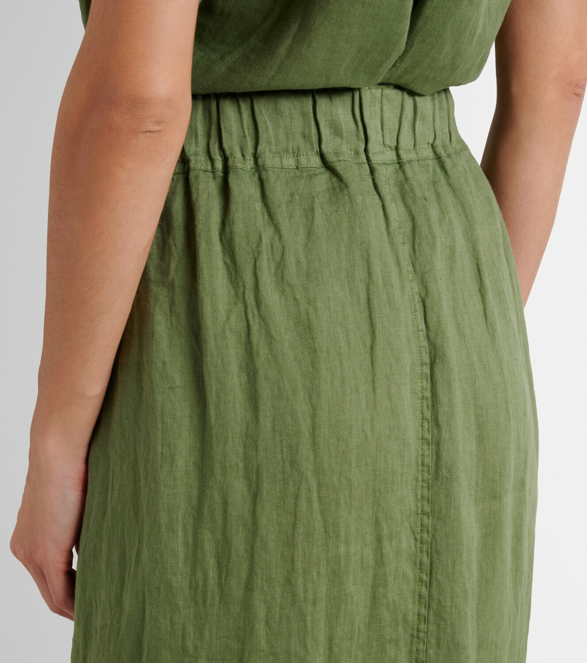 Velvet Linda linen midi skirt