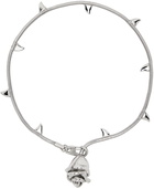 Marland Backus Silver Rosebud Necklace