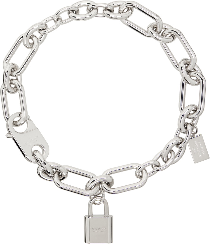 Photo: Acne Studios Silver Padlock Chain Necklace