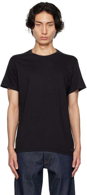 Photo: Calvin Klein Underwear Three-Pack Black Crewneck T-Shirts
