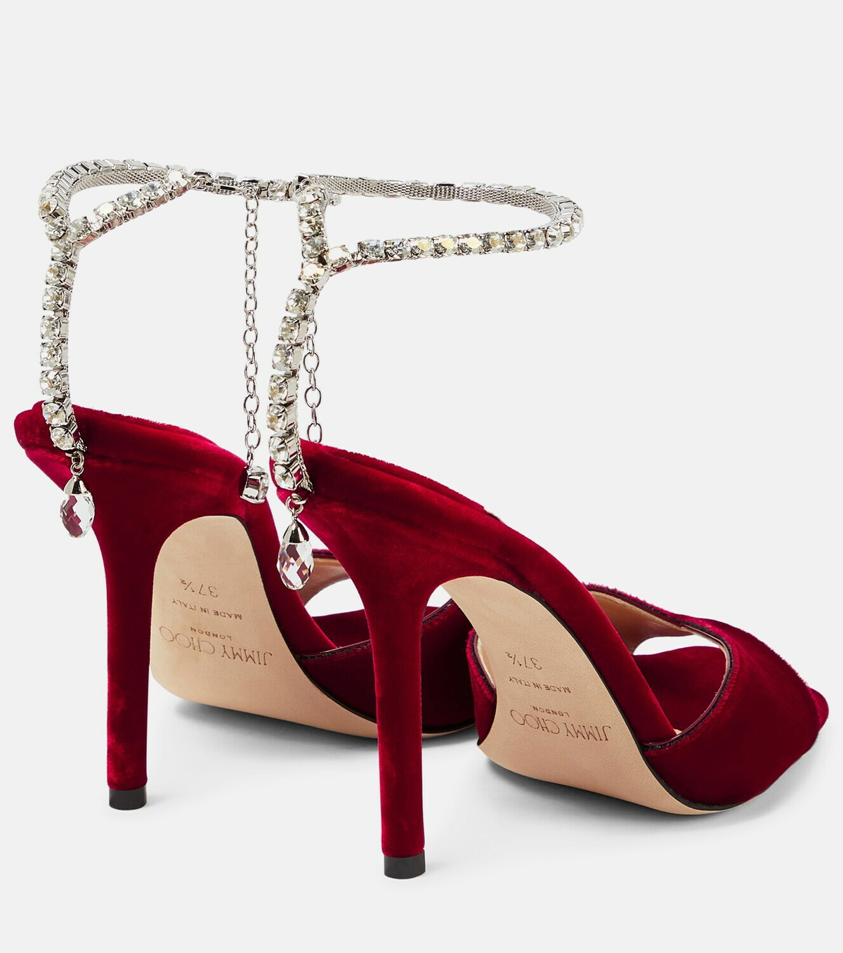 Jimmy Choo - Saeda 100 velvet sandals