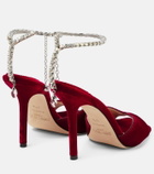 Jimmy Choo - Saeda 100 velvet sandals