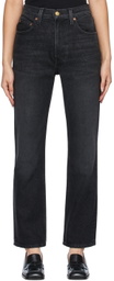 B Sides Black Field Mid Kick Jeans