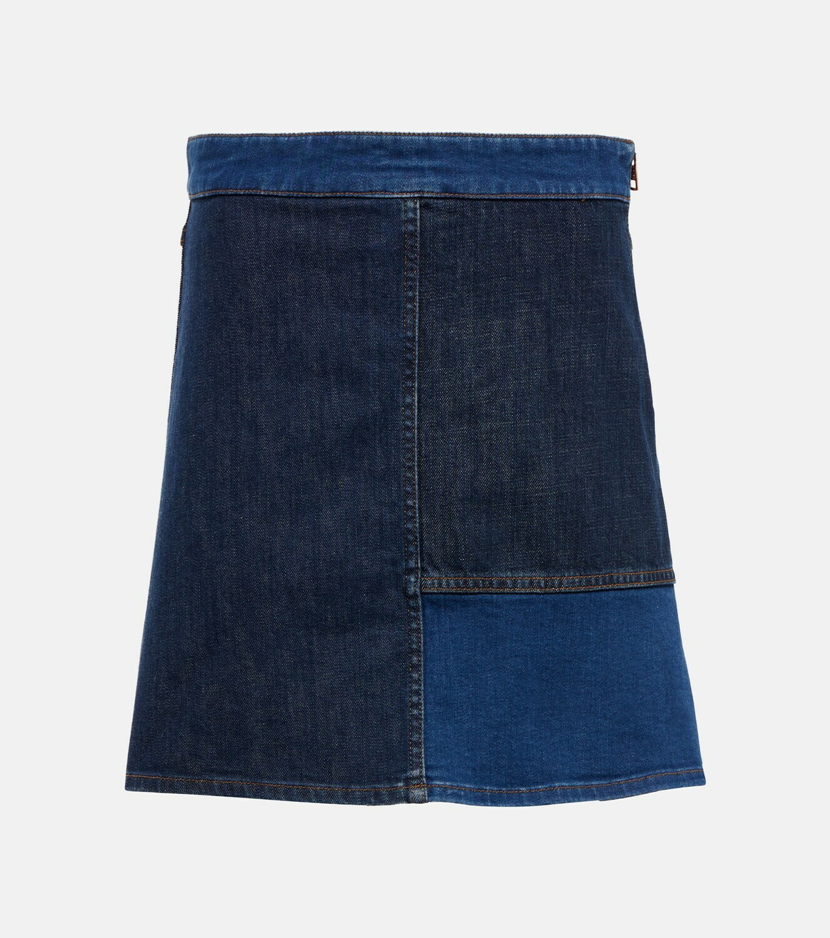 See By Chloe - Patchwork denim miniskirt