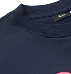 Rapha - Logo-Embroidered Fleece-Back Cotton-Jersey Sweatshirt - Blue