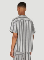 Dobby Stripe T-Shirt in Black