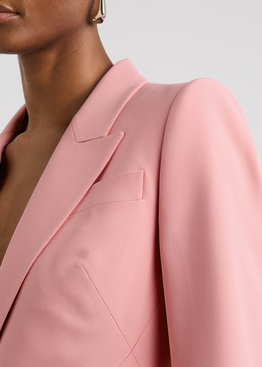 ジャケット alexander mcqueen Pink wool blend blazer Alexander McQueen Wool Double Breasted Blazer Women New Releases