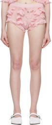 Coperni Pink Knitted Butterfly Shorts