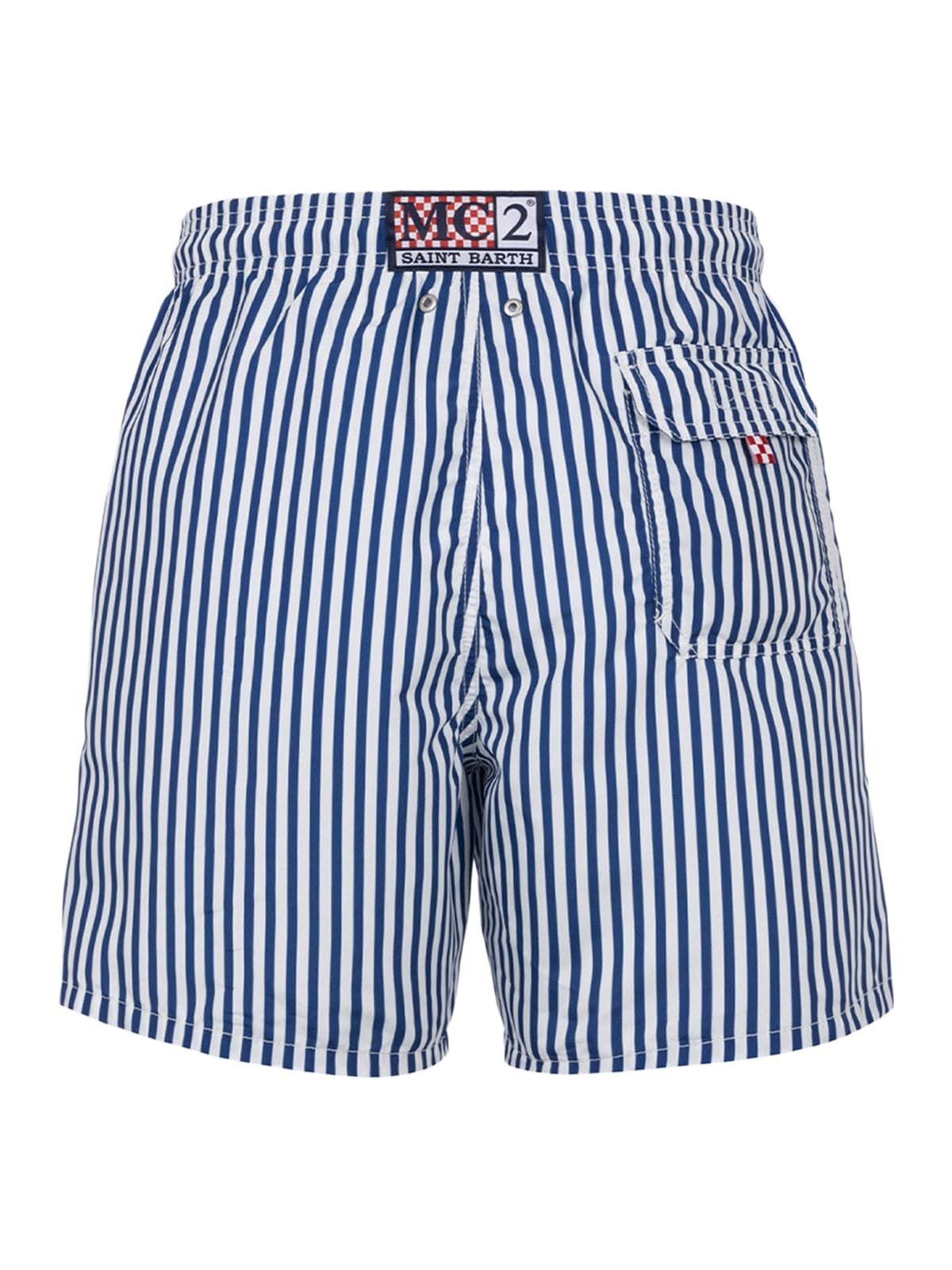 MC2 SAINT BARTH Men Swim Shorts Mid-Length Gustavia Crocco Surf Stripes main image 1