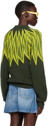 Marni Green Jacquard Sweater