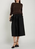Lemaire Reversible Buttoned Wool and Cashmere-blend Jumper Dark Brown