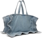 Y/Project Blue Maxi Wire Cabas Denim Tote