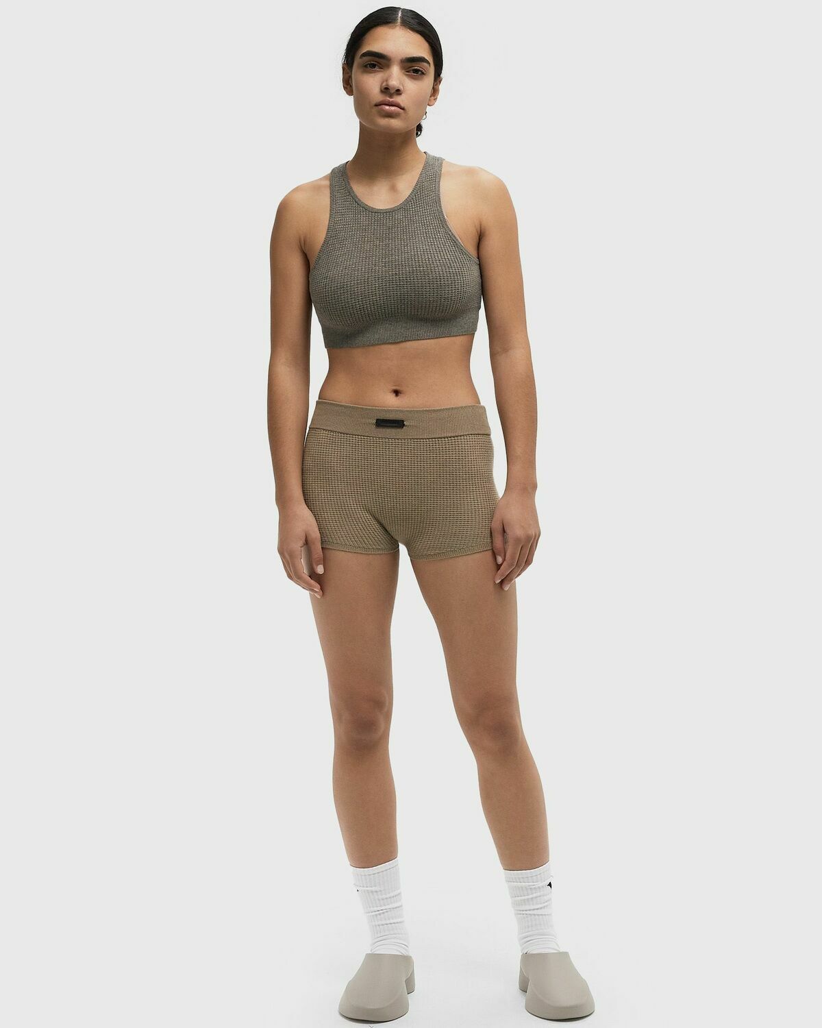 Fear of God Essentials WAFFLE BOXER Beige Womens Panty