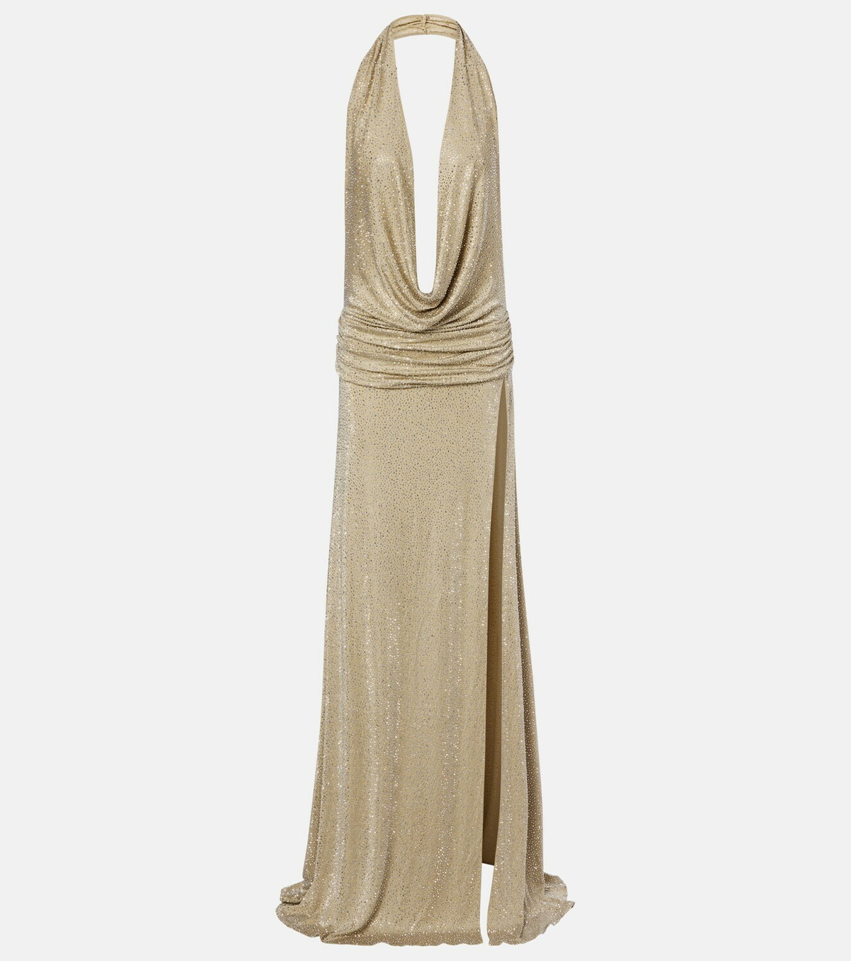 The New Arrivals Ilkyaz Ozel Embellished halterneck gown
