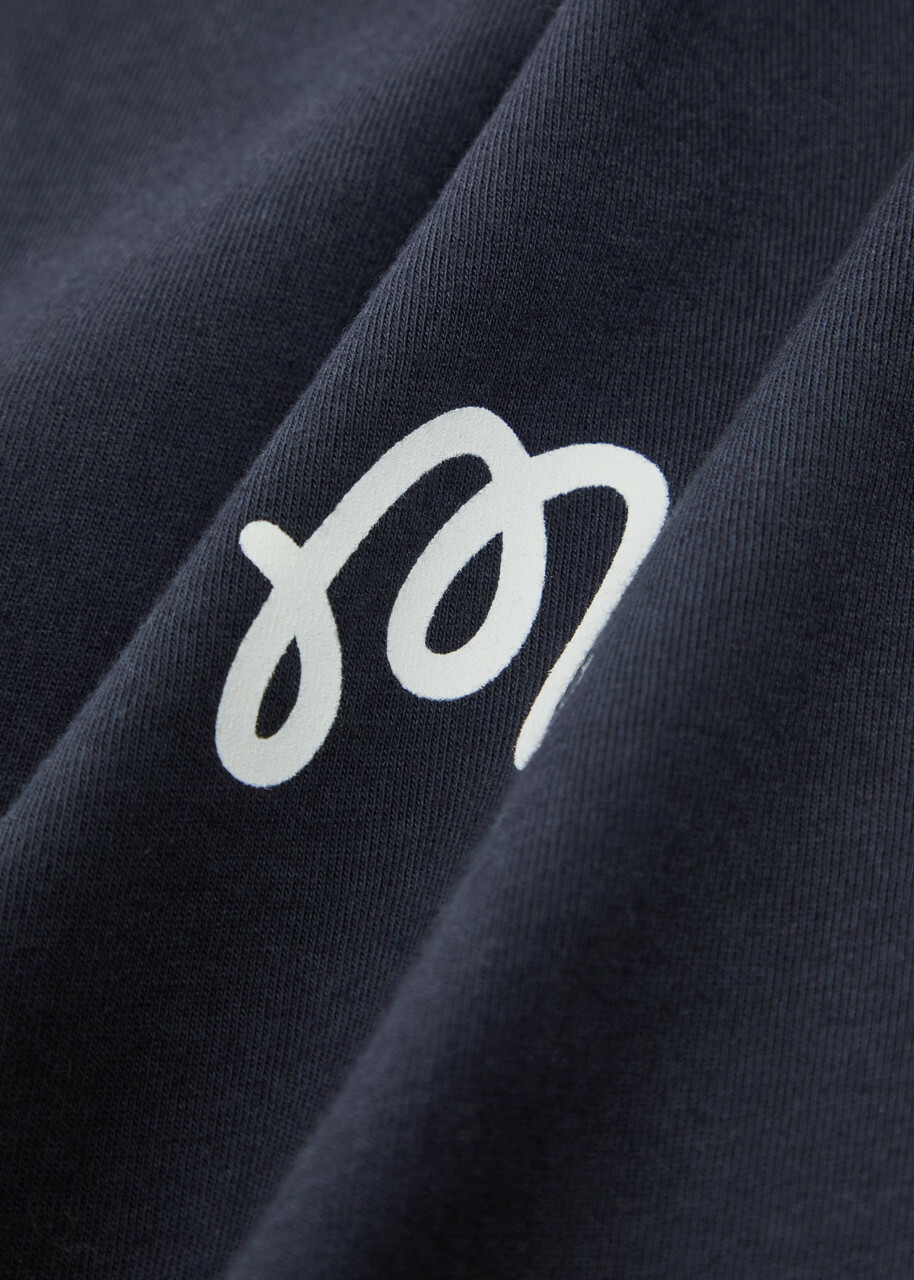 Malbon Origin Printed Cotton T-shirt Navy