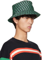 Paul Smith Green Zig Zag Bucket Hat