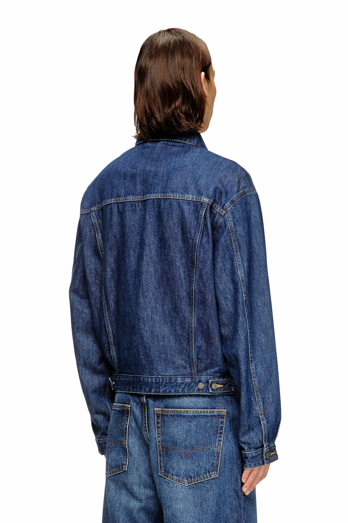 Diesel Trucker jacket in DNA denim - Denim Jackets - Unisex - Blue