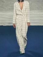 ROCHAS Macro Check Canvas Wide Pants