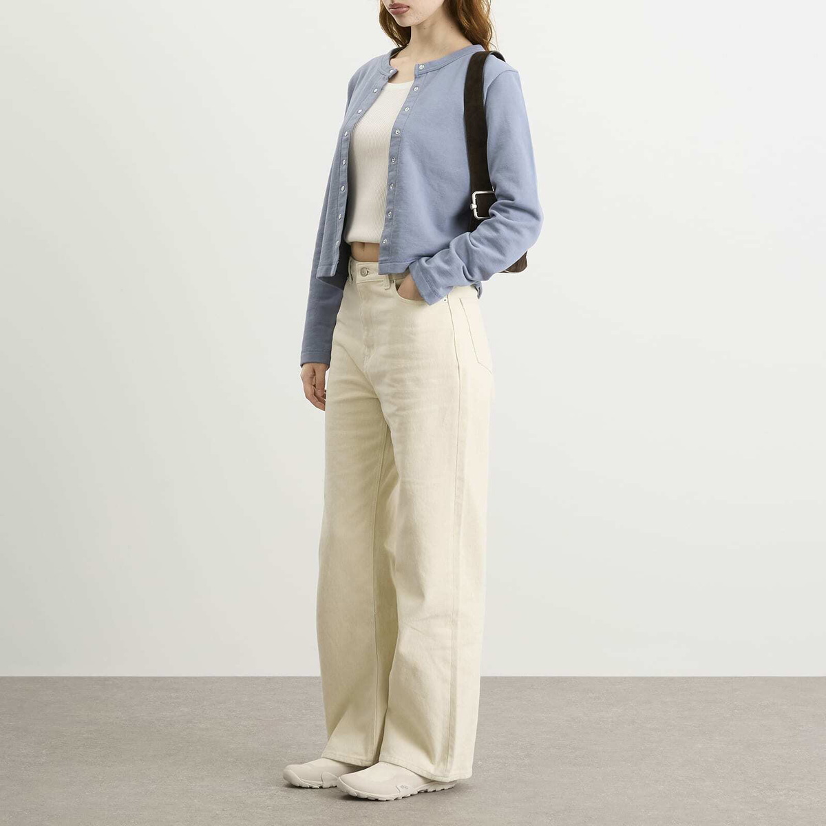 Fruity Booty Women's Cotton Terry Cardigan in Blue