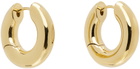 Numbering Gold Round Volume Earrings