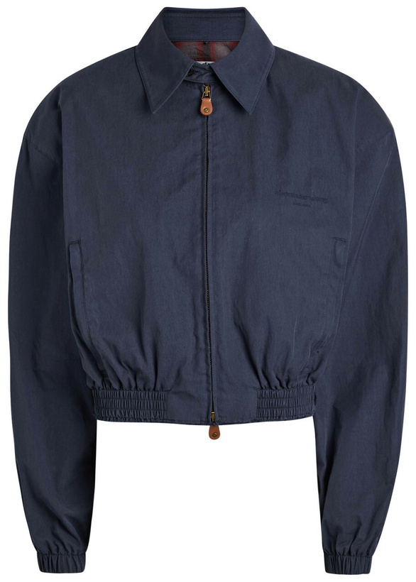 Photo: Alexander Wang Cotton-blend Cropped Jacket Navy