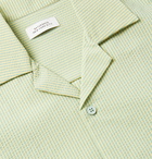 Saturdays NYC - Canty Camp-Collar Striped Seersucker Shirt - Green