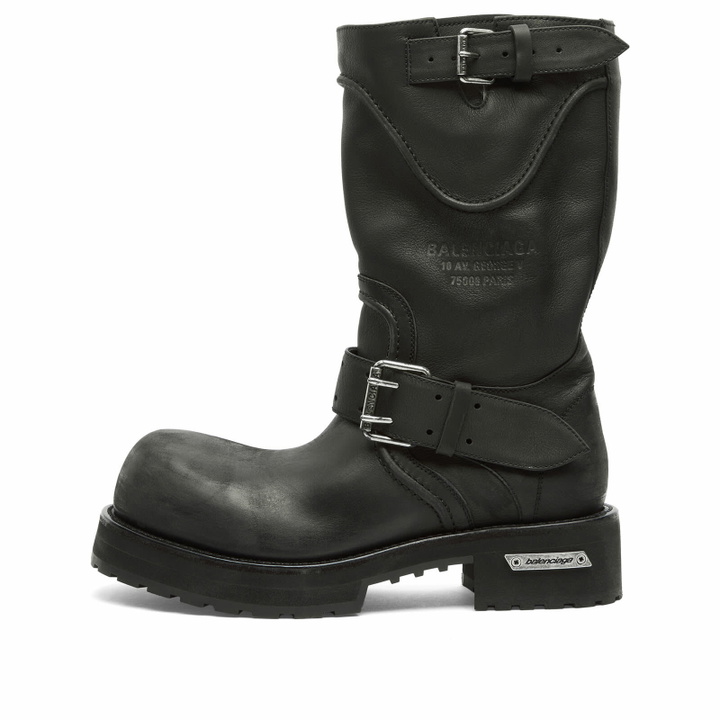Photo: Balenciaga Men's Venom Leather Boots in Black/Silver
