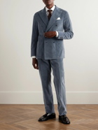 Caruso - Slim-Fit Cotton-Blend Corduroy Suit Trousers - Blue