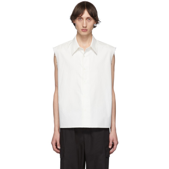 Photo: Our Legacy White Cut Cost Sleeveless Company Shirt