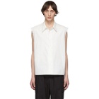 Our Legacy White Cut Cost Sleeveless Company Shirt