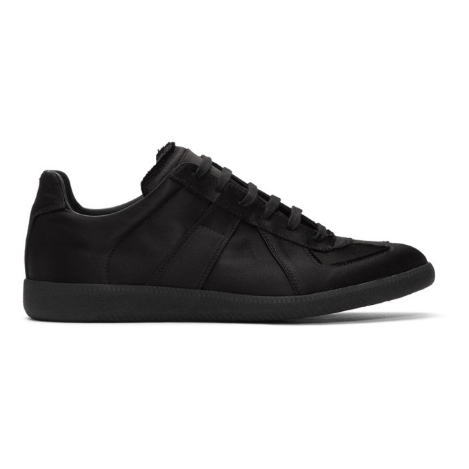 Photo: Maison Margiela Black Satin Replica Sneakers