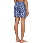 Bather Blue Geometric Art Deco Swim Shorts