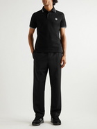 Stone Island - Logo-Appliquéd Stretch-Cotton Piqué Polo Shirt - Black