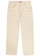 Kenzo Cargo Monkey Straight-leg Jeans White