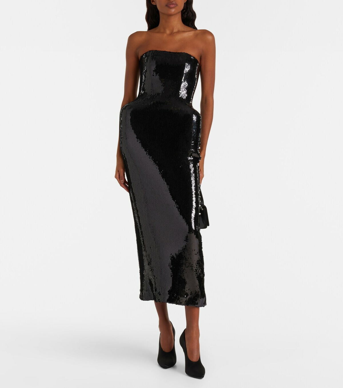 David Koma Sequined bustier dress