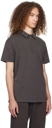 Les Tien Black Garment-Dyed Polo