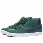 Nike SB Men's Zoom Blazer Mid PRM Sneakers in Noble Green/Midnight Navy