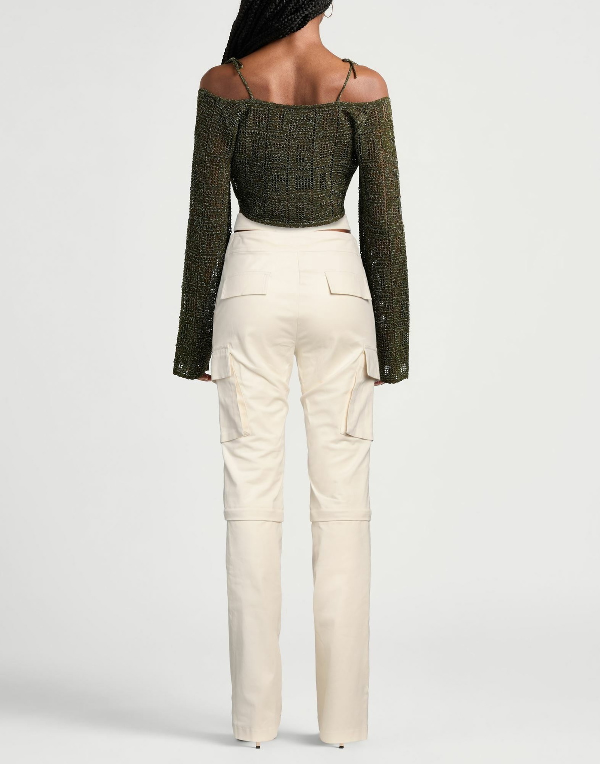 Andreādamo Womens Pants Cream
