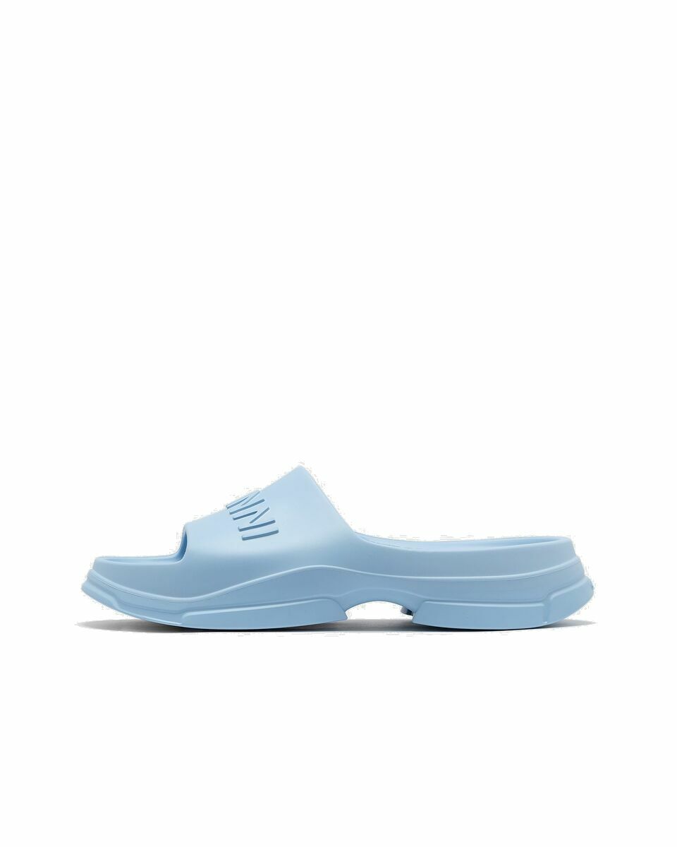 Photo: Ganni Light Weight Pool Slide Blue - Womens - Sandals & Slides