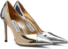 Jimmy Choo Silver & Gold Cass 95 Heels