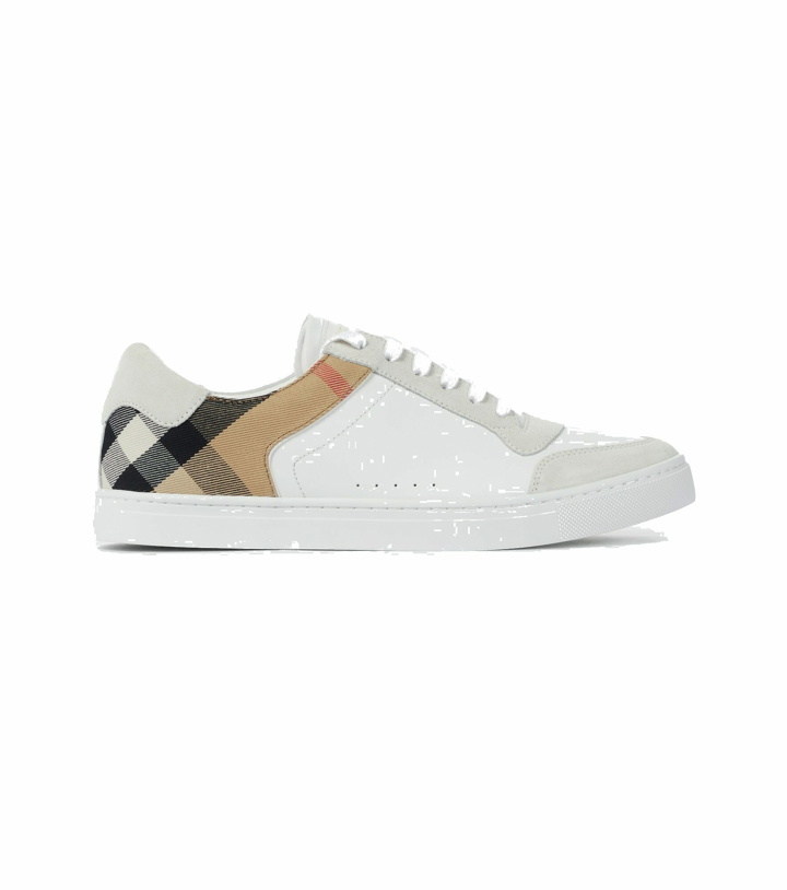 Photo: Burberry - Reeth checked leather sneakers