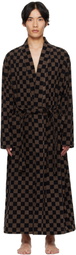 Baina Black & Brown Sulis Bathrobe
