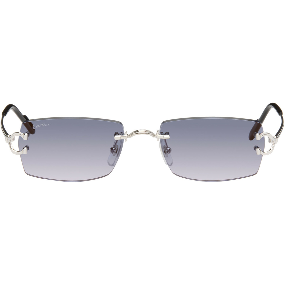 Cartier Silver 'Classic C de Cartier' Sunglasses