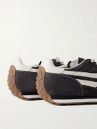 TOM FORD - Mick Leather-Trimmed Suede Sneakers - Gray
